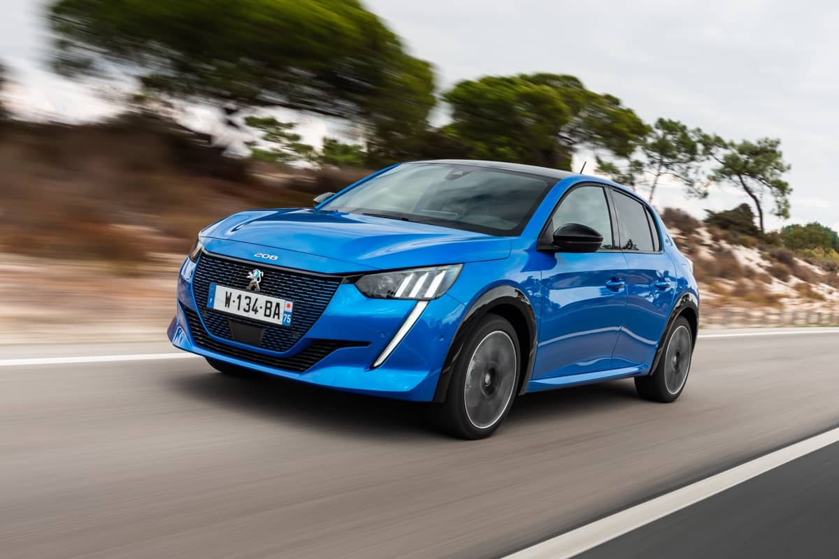 Temps de recharge pour une Peugeot e-208 électrique